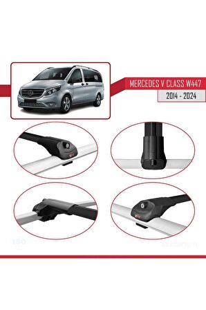 Mercedes V Class W447 2014 ve Sonrası ile uyumlu ACE-1 Ara Atkı Tavan Barı SİYAH