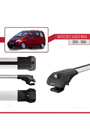 Mercedes Vaneo (W414) 2002-2005 Arası ile uyumlu ACE-1 Ara Atkı Tavan Barı GRİ
