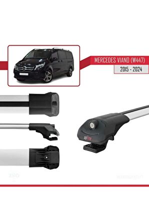 Mercedes Viano (W447) 2015 ve Sonrası ile uyumlu ACE-1 Ara Atkı Tavan Barı GRİ
