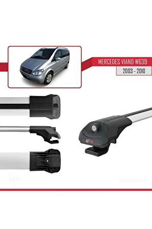 Mercedes Viano 2003-2010 Arası ile uyumlu ACE-1 Ara Atkı Tavan Barı GRİ