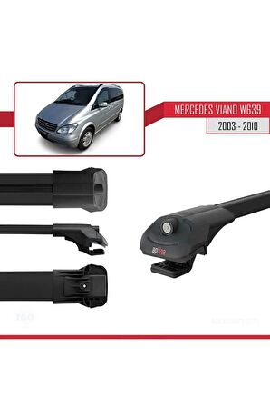 Mercedes Viano 2003-2010 Arası ile uyumlu ACE-1 Ara Atkı Tavan Barı SİYAH
