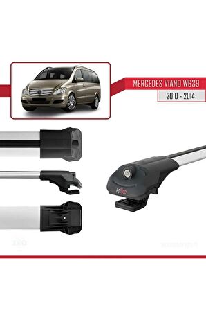 Mercedes Viano 2010-2014 Arası ile uyumlu ACE-1 Ara Atkı Tavan Barı GRİ