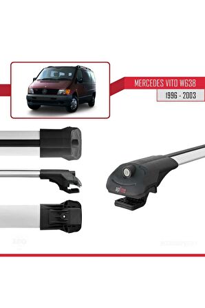 Mercedes Vito (W638) 1996-2003 Arası ile uyumlu ACE-1 Ara Atkı Tavan Barı GRİ