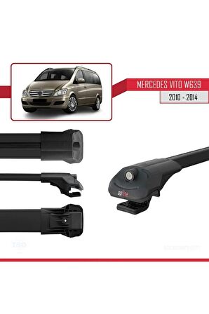 Mercedes Vito (W639) 2010-2014 Arası ile uyumlu ACE-1 Ara Atkı Tavan Barı SİYAH