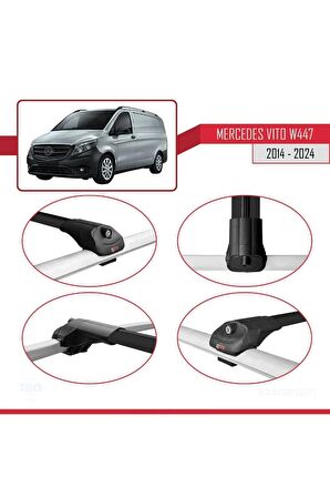 Mercedes Vito (W447) 2014 ve Sonrası ile uyumlu ACE-1 Ara Atkı Tavan Barı SİYAH