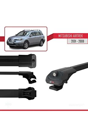Mitsubishi Airtrek 2001-2008 Arası ile uyumlu ACE-1 Ara Atkı Tavan Barı SİYAH