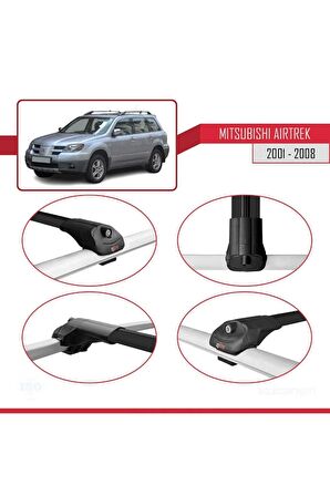 Mitsubishi Airtrek 2001-2008 Arası ile uyumlu ACE-1 Ara Atkı Tavan Barı SİYAH