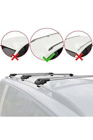 Mitsubishi ASX 2010-2023 Arası ile uyumlu ACE-1 Ara Atkı Tavan Barı GRİ 3 ADET BAR