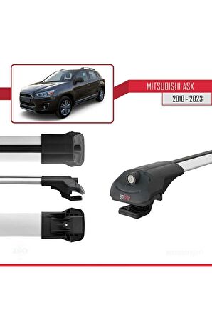 Mitsubishi ASX 2010-2023 Arası ile uyumlu ACE-1 Ara Atkı Tavan Barı GRİ 3 ADET BAR