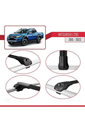 Mitsubishi L200 2015-2023 Arası ile uyumlu ACE-1 Ara Atkı Tavan Barı SİYAH