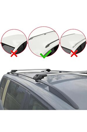 Mitsubishi Outlander 2003-2006 Arası Ile Uyumlu Ace-1 Ara Atkı Tavan Barı Gri