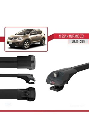 Nissan Murano (Z51) 2008-2014 Arası ile uyumlu ACE-1 Ara Atkı Tavan Barı SİYAH