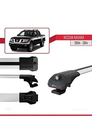 Nissan Navara 2004-2014 Arası ile uyumlu ACE-1 Ara Atkı Tavan Barı GRİ