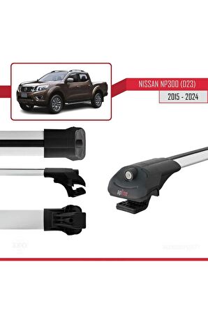 Nissan NP300 (D23) 2015 ve Sonrası ile uyumlu ACE-1 Ara Atkı Tavan Barı GRİ