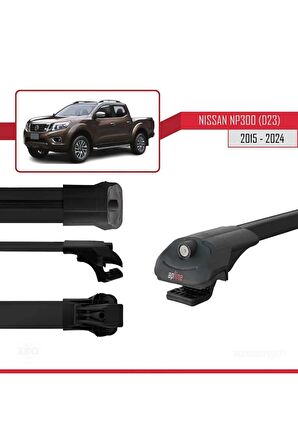 Nissan NP300 (D23) 2015 ve Sonrası ile uyumlu ACE-1 Ara Atkı Tavan Barı SİYAH