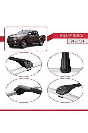 Nissan NP300 (D23) 2015 ve Sonrası ile uyumlu ACE-1 Ara Atkı Tavan Barı SİYAH