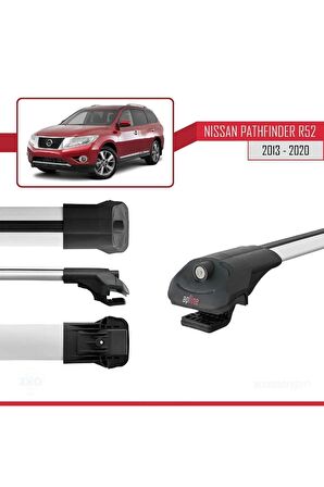 Nissan Pathfinder (R52) 2013-2020 Arası ile uyumlu ACE-1 Ara Atkı Tavan Barı GRİ