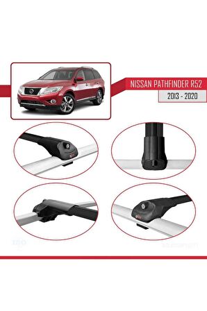 Nissan Pathfinder (R52) 2013-2020 Arası ile uyumlu ACE-1 Ara Atkı Tavan Barı SİYAH