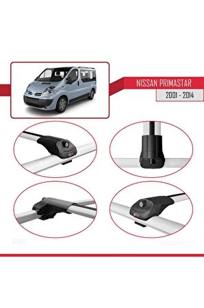 Nissan Primastar 2001-2014 Arası ile uyumlu ACE-1 Ara Atkı Tavan Barı GRİ
