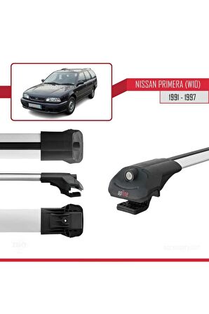 Nissan Primera (W10) 1991-1997 Arası ile uyumlu ACE-1 Ara Atkı Tavan Barı GRİ