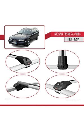 Nissan Primera (W10) 1991-1997 Arası ile uyumlu ACE-1 Ara Atkı Tavan Barı GRİ