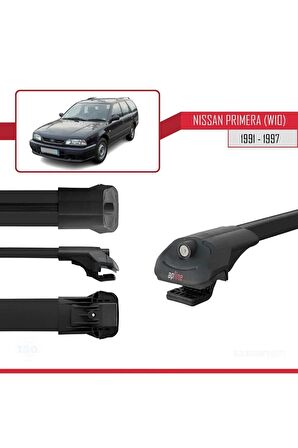 Nissan Primera (W10) 1991-1997 Arası ile uyumlu ACE-1 Ara Atkı Tavan Barı SİYAH