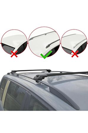 Nissan Qashqai +2 (NJ10) 2008-2013 Arası ile uyumlu ACE-1 Ara Atkı Tavan Barı SİYAH