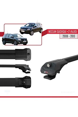 Nissan Qashqai +2 (NJ10) 2008-2013 Arası ile uyumlu ACE-1 Ara Atkı Tavan Barı SİYAH