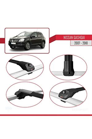 Nissan Qashqai 2007-2010 Arası ile uyumlu ACE-1 Ara Atkı Tavan Barı SİYAH