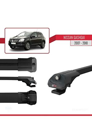 Nissan Qashqai 2007-2010 Arası ile uyumlu ACE-1 Ara Atkı Tavan Barı SİYAH 3 ADET BAR