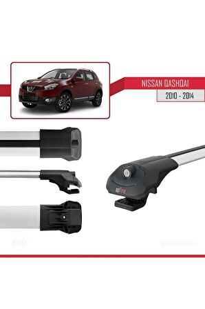 Nissan Qashqai 2010-2014 Arası ile uyumlu ACE-1 Ara Atkı Tavan Barı GRİ