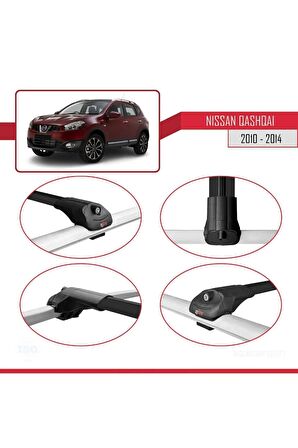 Nissan Qashqai 2010-2014 Arası ile uyumlu ACE-1 Ara Atkı Tavan Barı SİYAH