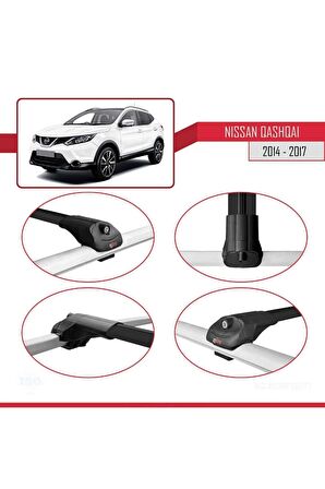 Nissan Qashqai 2014-2017 Arası ile uyumlu ACE-1 Ara Atkı Tavan Barı SİYAH