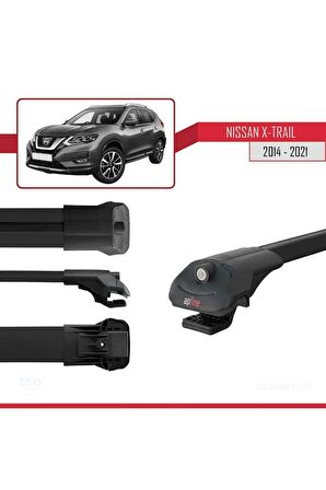 Nissan X-Trail 2014-2021 Arası ile uyumlu ACE-1 Ara Atkı Tavan Barı SİYAH