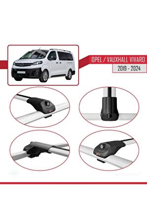 Opel / Vauxhall Vivaro 2019 ve Sonrası ile uyumlu ACE-1 Ara Atkı Tavan Barı GRİ