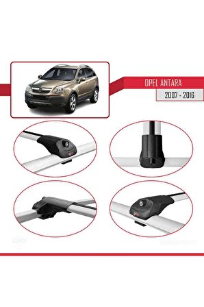 Opel Antara 2007-2016 Arası ile uyumlu ACE-1 Ara Atkı Tavan Barı GRİ