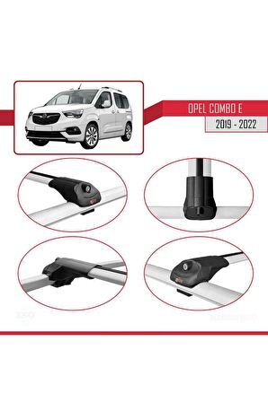 Opel Combo (E) 2019-2022 Arası ile uyumlu ACE-1 Ara Atkı Tavan Barı GRİ