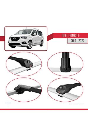Opel Combo (E) 2019-2022 Arası Ile Uyumlu Ace-1 Ara Atkı Tavan Barı Siyah