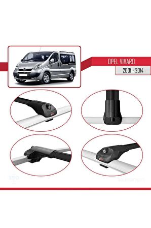 Opel Vivaro 2001-2014 Arası ile uyumlu ACE-1 Ara Atkı Tavan Barı SİYAH