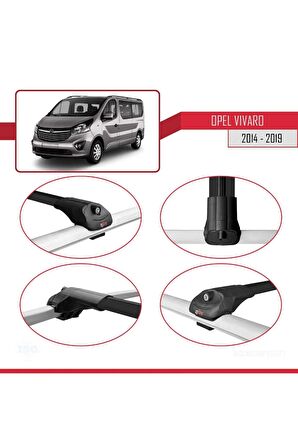 Opel Vivaro 2014-2019 Arası ile uyumlu ACE-1 Ara Atkı Tavan Barı SİYAH