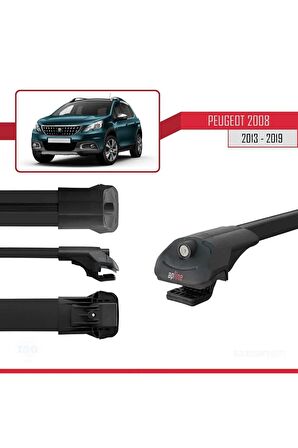 Peugeot 2008 2013-2019 Arası ile uyumlu ACE-1 Ara Atkı Tavan Barı SİYAH