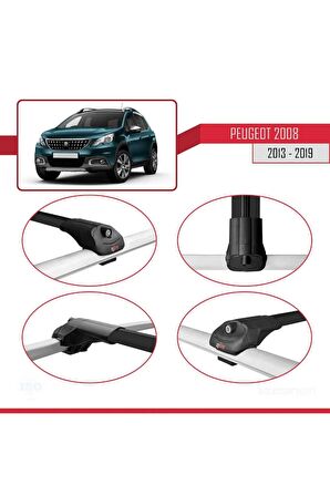 Peugeot 2008 2013-2019 Arası ile uyumlu ACE-1 Ara Atkı Tavan Barı SİYAH