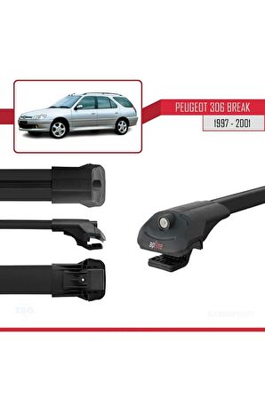 Peugeot 306 Estate 1997-2001 Arası ile uyumlu ACE-1 Ara Atkı Tavan Barı SİYAH