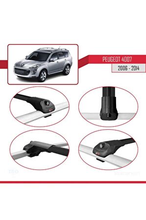 Peugeot 4007 2006-2014 Arası ile uyumlu ACE-1 Ara Atkı Tavan Barı SİYAH
