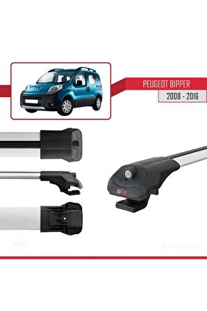 Peugeot Bipper 2008-2016 Arası ile uyumlu ACE-1 Ara Atkı Tavan Barı GRİ