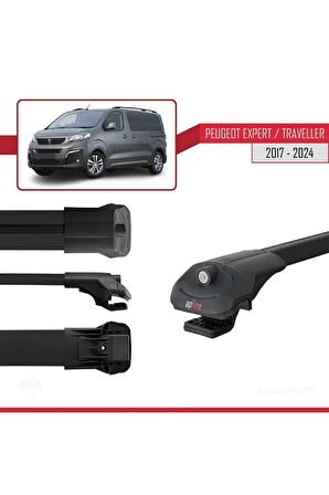 Peugeot Expert - Traveller 2017 ve Sonrası ile uyumlu ACE-1 Ara Atkı Tavan Barı SİYAH