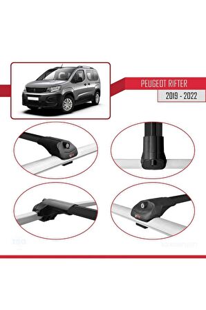 Peugeot Rifter 2019-2024 Arası Ile Uyumlu Ace-1 Ara Atkı Tavan Barı Siyah