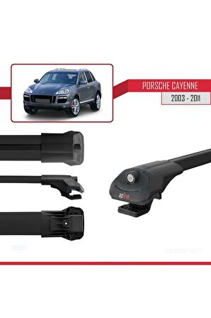 Porsche Cayenne 2003-2011 Arası ile uyumlu ACE-1 Ara Atkı Tavan Barı SİYAH