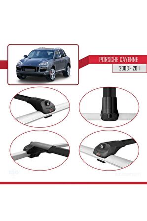 Porsche Cayenne 2003-2011 Arası ile uyumlu ACE-1 Ara Atkı Tavan Barı SİYAH