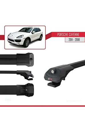 Porsche Cayenne 92A 2011-2018 Arası ile uyumlu ACE-1 Ara Atkı Tavan Barı SİYAH